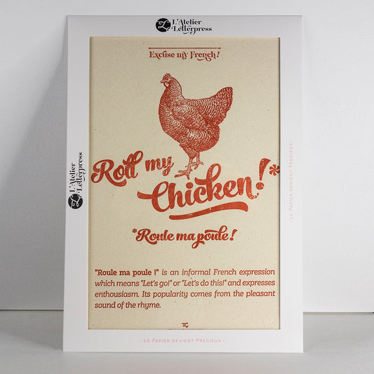 Affiche Excuse my French - Roule ma Poule (21x30cm)