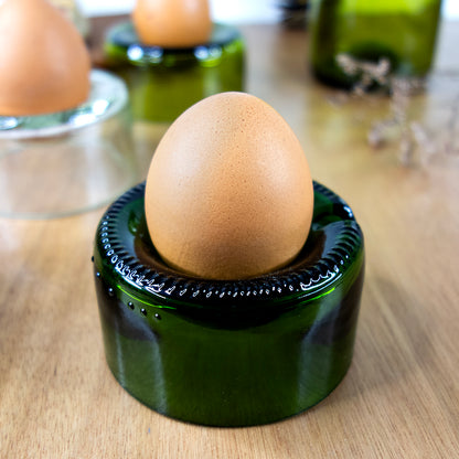 Upcycled Egg Cup - Bottle Green