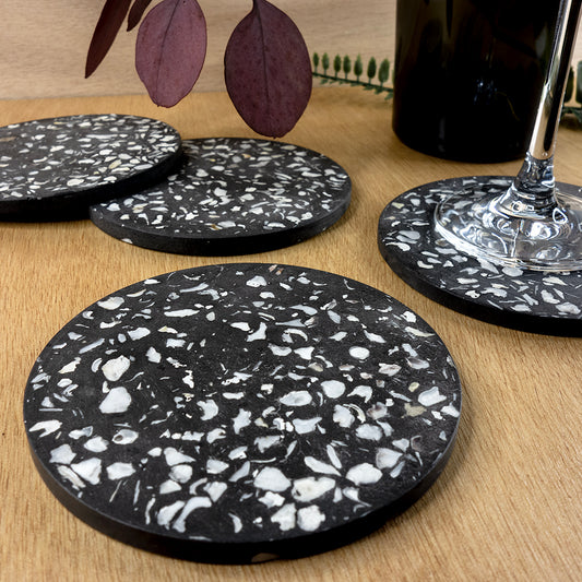 Coasters (set of 4) - Oysters and black pigments